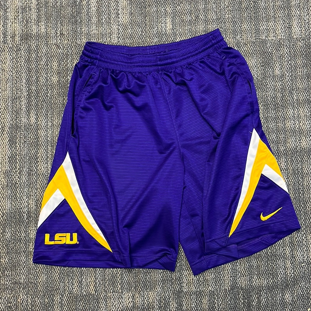 Nike LSU basketball shorts size large preowned